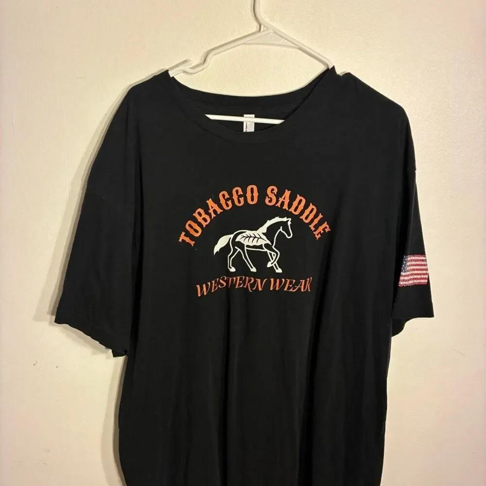 American-apparel Men's Black and Grey T-shirt